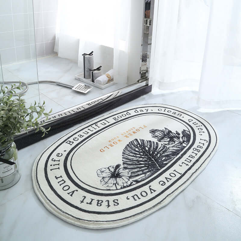 Oval Thickened Cashmere Absorbent Non-slip Rug eprolo