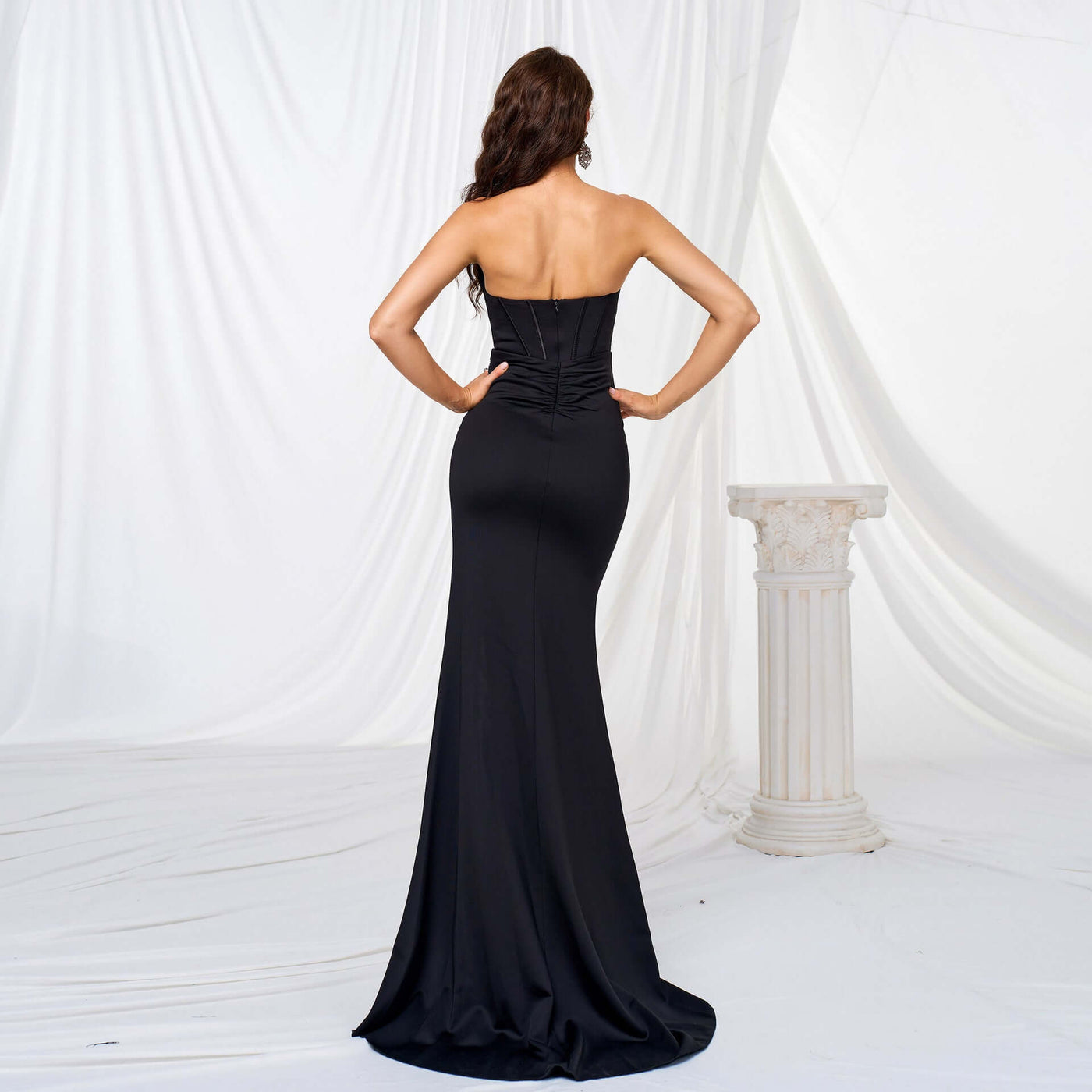 Elegant Chest-wrapped Off-neck Long Large Hem Evening Dress eprolo