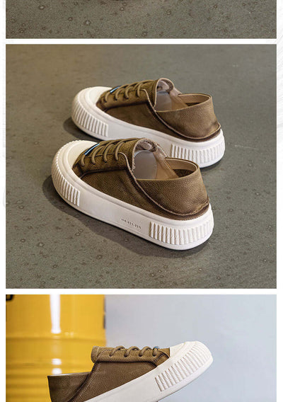 Female Cowhide Platform Soft Bottom Casual Shoes eprolo