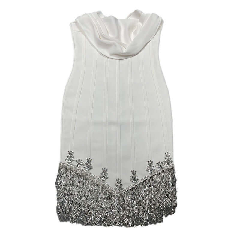 Tassel Tube Top Pile Collar Temperament Bandage Women's Clothing Dress eprolo