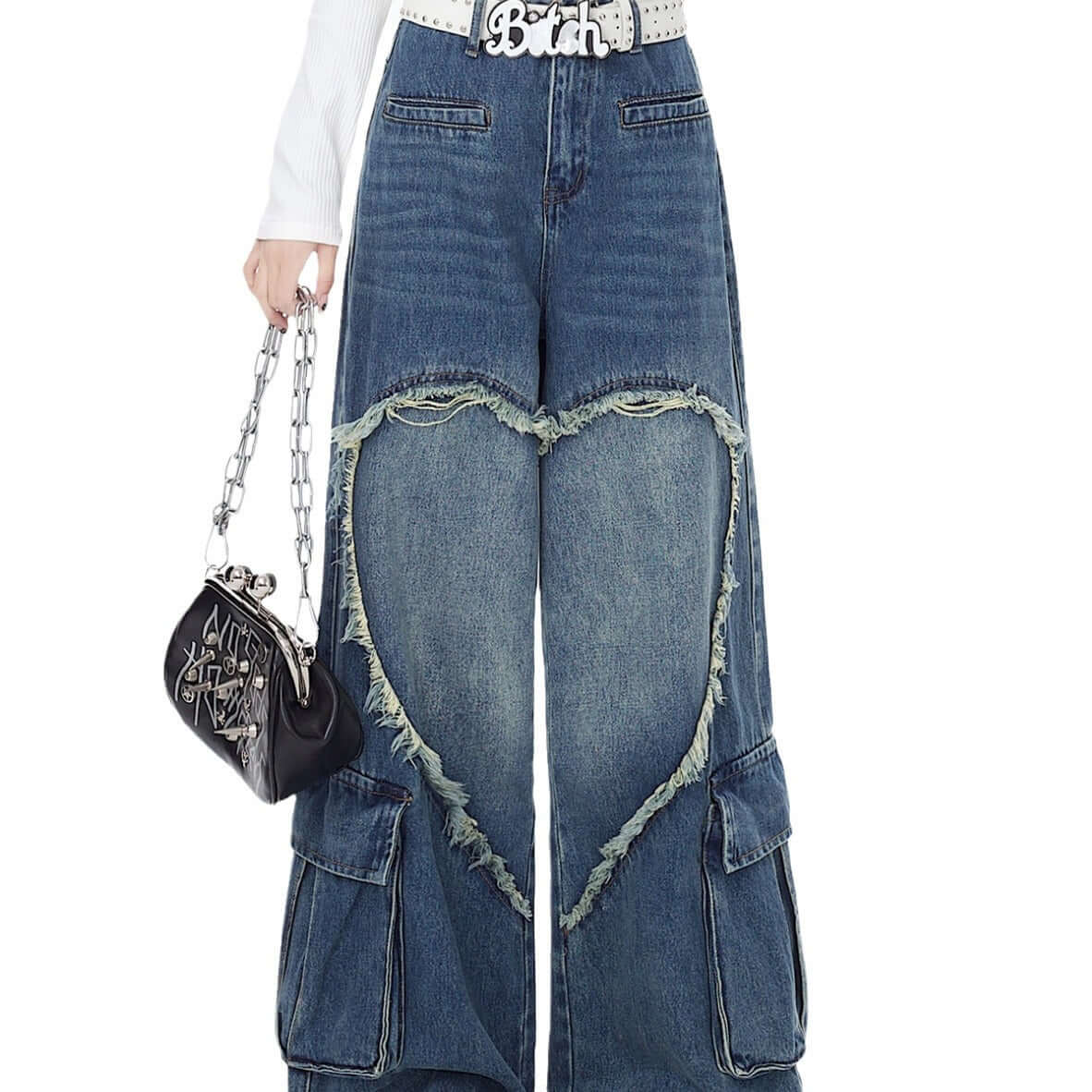 American Street Washed Tie-dyed Jeans Women Dropshipman