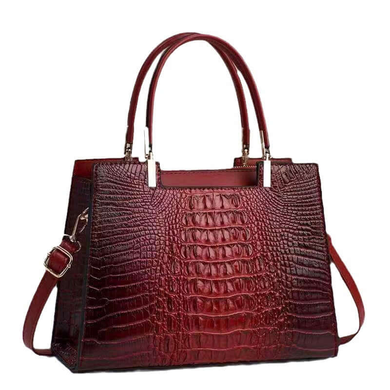 Women's Fashion Casual Crocodile Pattern Large Capacity Handbag eprolo