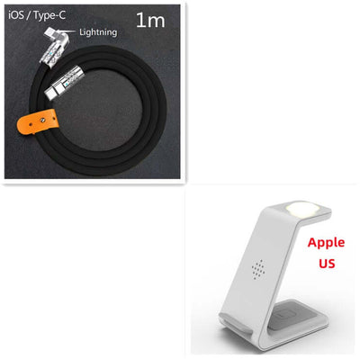 3 In 1 Fast Charging Station Wireless Charger Stand Wireless Quick Charge Dock For Phone Holder eprolo