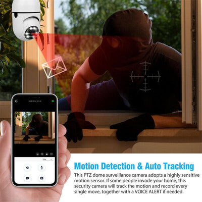 E27 Light Bulb 1080P IP Camera 5G Wi-Fi Night Smart Home Wireless Security eprolo