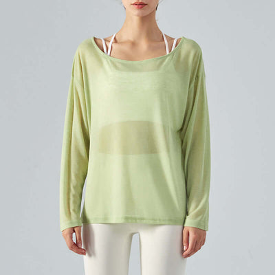 Yoga Yoga Clothes Women's Loose Long Sleeve Lightweight Quick-drying Sports Workout Blouse eprolo