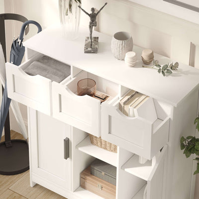 Cabinets With Drawers And Shelves, Living Room, Bedroom, Bathroom Decor Cabinets Furniture Home Decor - White eprolo