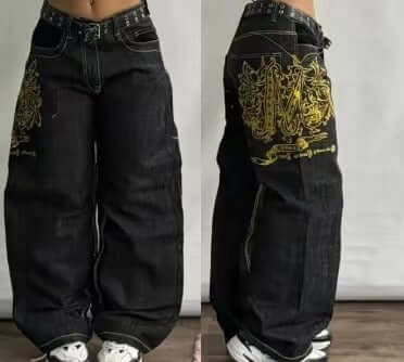 Men's American Retro Printed Washed Jeans eprolo