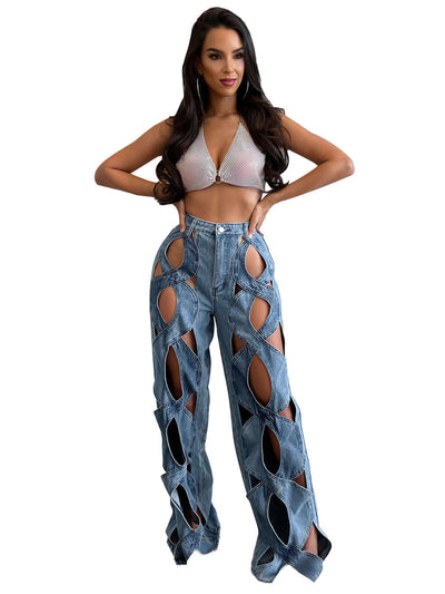 Casual Love Twist Jeans For Women Dropshipman