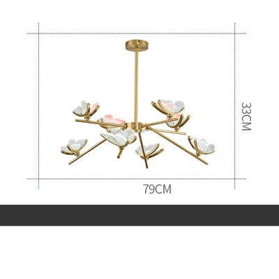 Luxury And Simple Living Room All Copper Chandelier eprolo