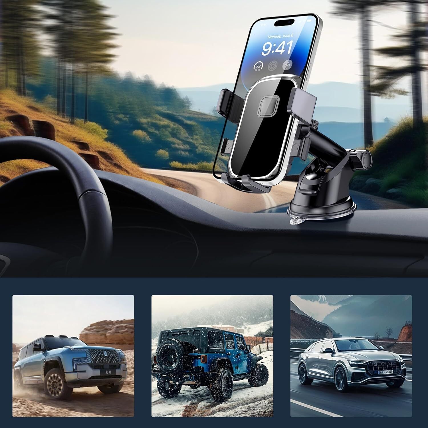 Universal Car Phone Holder 360 Windscreen Suction Mount GPS Stand Cradle UK NEW eprolo