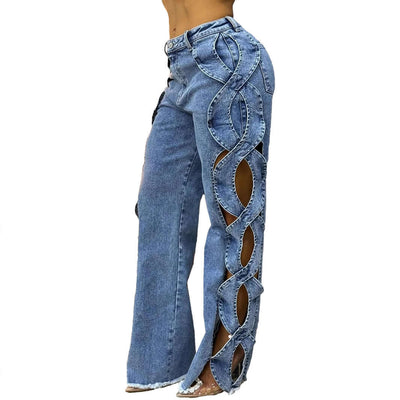 Women's Side Hollow S Line Denim Dropshipman