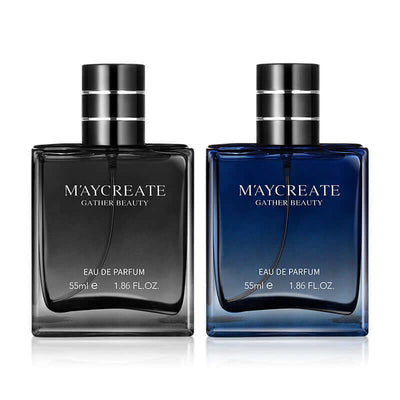 55ml long-lasting men's perfume set, black and blue bottles, M'AYCREATE Eau de Parfum