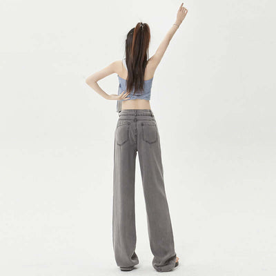Ice Silk Thin Jeans Women's Comfortable Wide-leg Pants eprolo