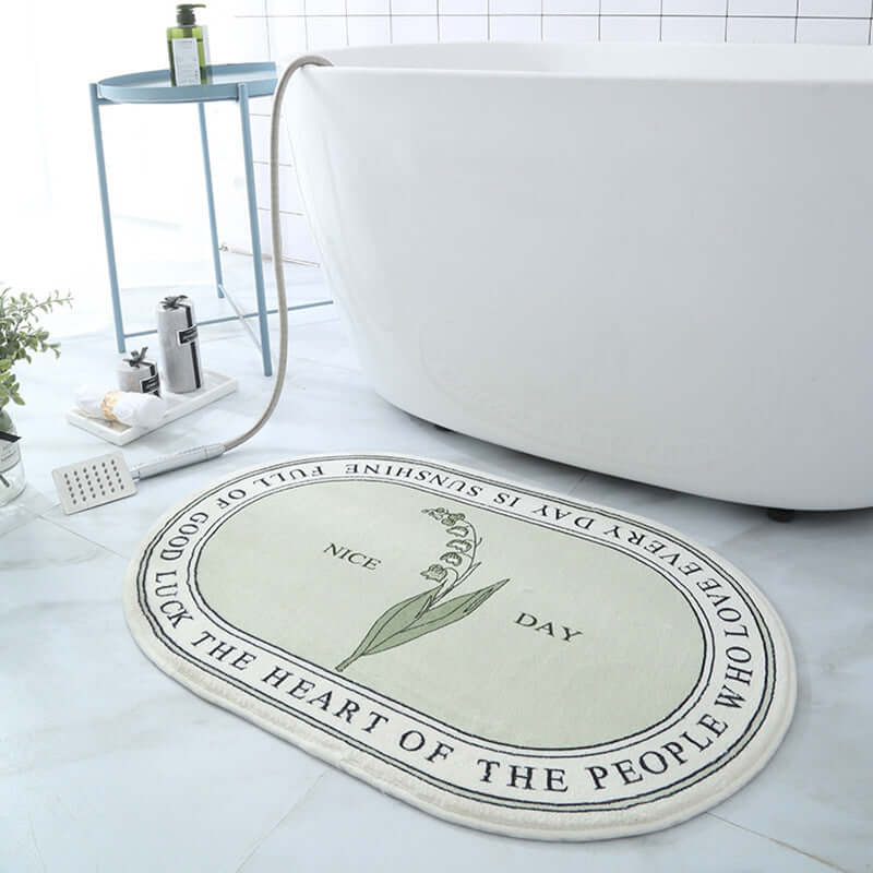 Oval Thickened Cashmere Absorbent Non-slip Rug eprolo