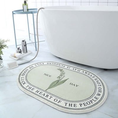 Oval Thickened Cashmere Absorbent Non-slip Rug eprolo
