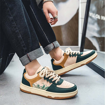 Lace-up Casual Shoes Men Soft Thick Sole Fashion Comfortable Breathable Flats Sneakers Student Platform Outdoor Walking Shoes eprolo