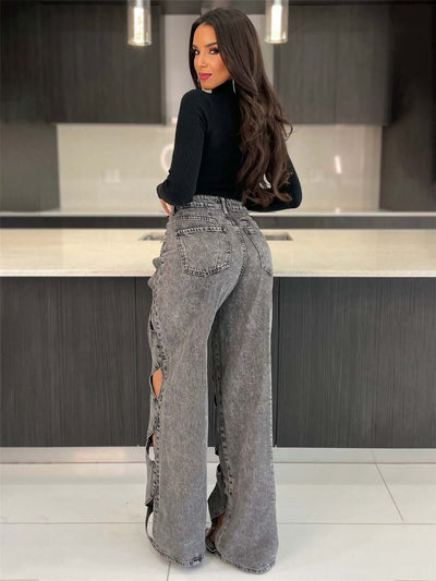 Casual Love Twist Jeans For Women Dropshipman