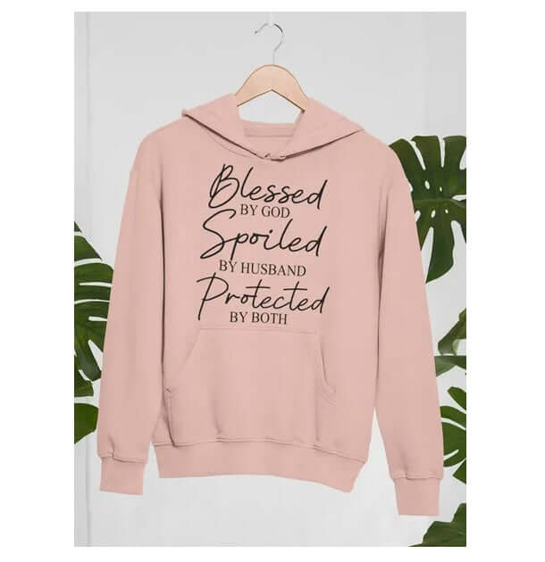 Blessed By God Spoiled By Husband Protected By Both Hoodie eprolo
