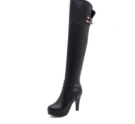 European And American Sexy Wine Cup Heel High Heel Waterproof Platform Plus Size Over The Knee Boots eprolo