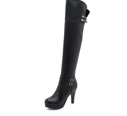 European And American Sexy Wine Cup Heel High Heel Waterproof Platform Plus Size Over The Knee Boots eprolo
