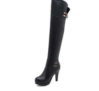European And American Sexy Wine Cup Heel High Heel Waterproof Platform Plus Size Over The Knee Boots eprolo