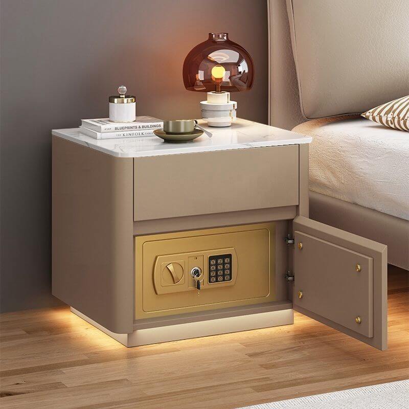 Home Bedroom Multi-functional Smart Safe Bedside Table Wireless Integrated Charging Safe eprolo