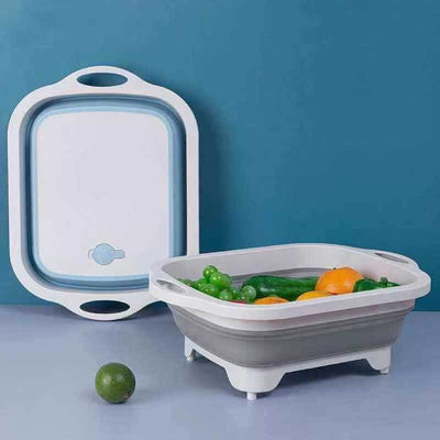 Multifunctional Folding Cutting Board Drain Basket New Cutting Board Vegetable Washing eprolo