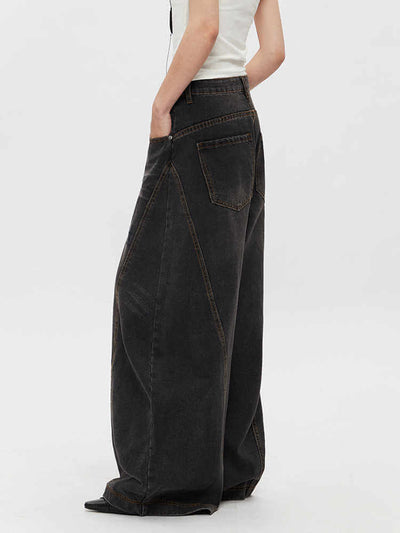 Retro Jeans Loose Straight Drooping Wide Leg Pants eprolo