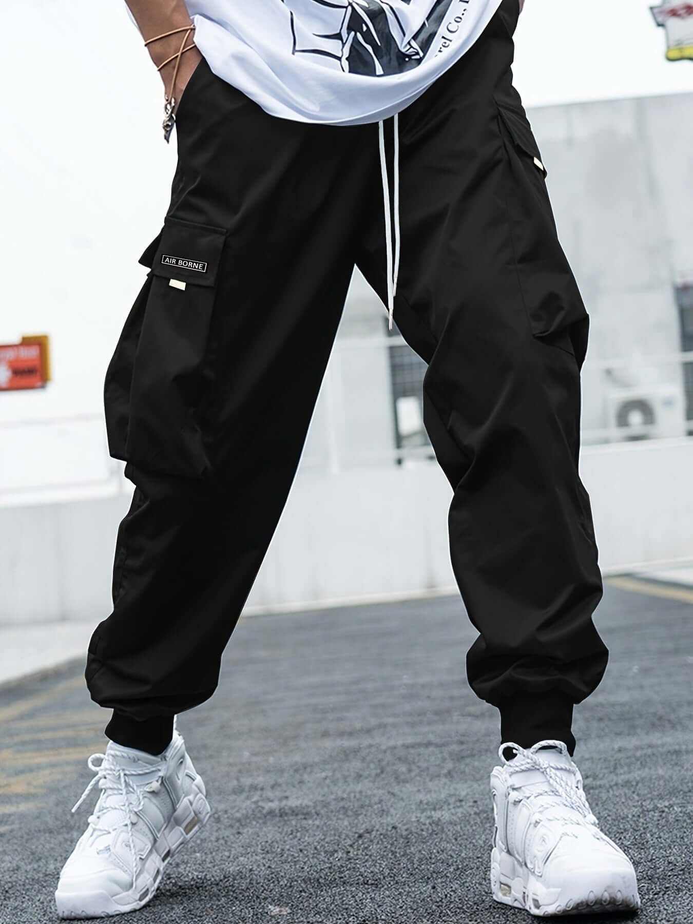 Multi-pocket Cargo Pants Men's Casual Hip-Hop Drawstring Trousers Outdoor Streetwear Sports Pant eprolo