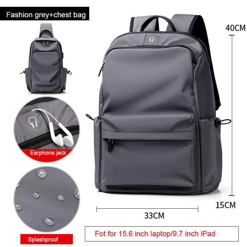 Fashion Simple Travel Bag Trendy Cool Male College Student Computer School Bag eprolo