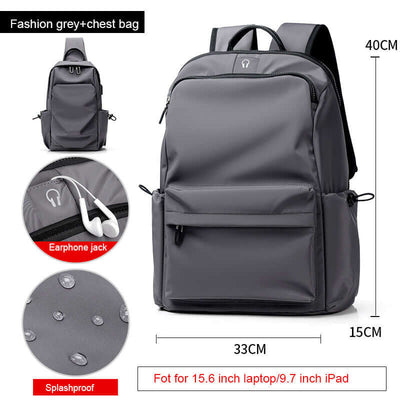 Fashion Simple Travel Bag Trendy Cool Male College Student Computer School Bag eprolo