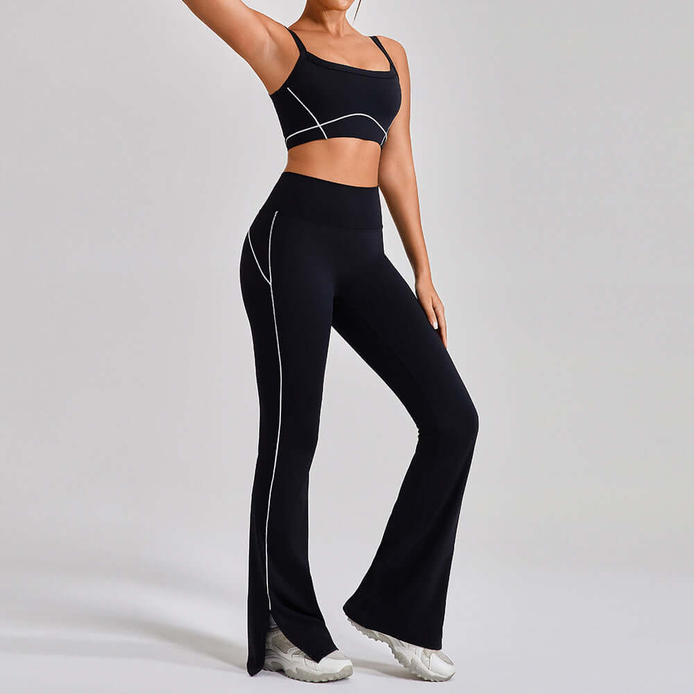 Outdoor Sports Yoga Suits Women's Spaghetti Strap Contrast Color Fitness Set Outfits eprolo