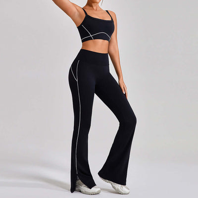 Outdoor Sports Yoga Suits Women's Spaghetti Strap Contrast Color Fitness Set Outfits eprolo