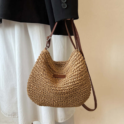Niche Design Vacation Straw Tote Bag eprolo
