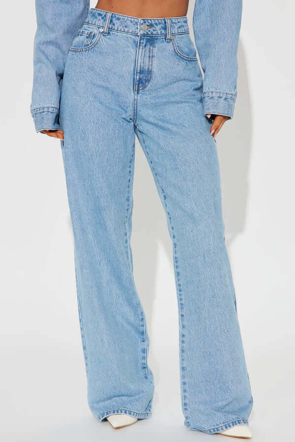 Straight Slimming Trousers Love Pocket High Waist Loose Jeans Dropshipman