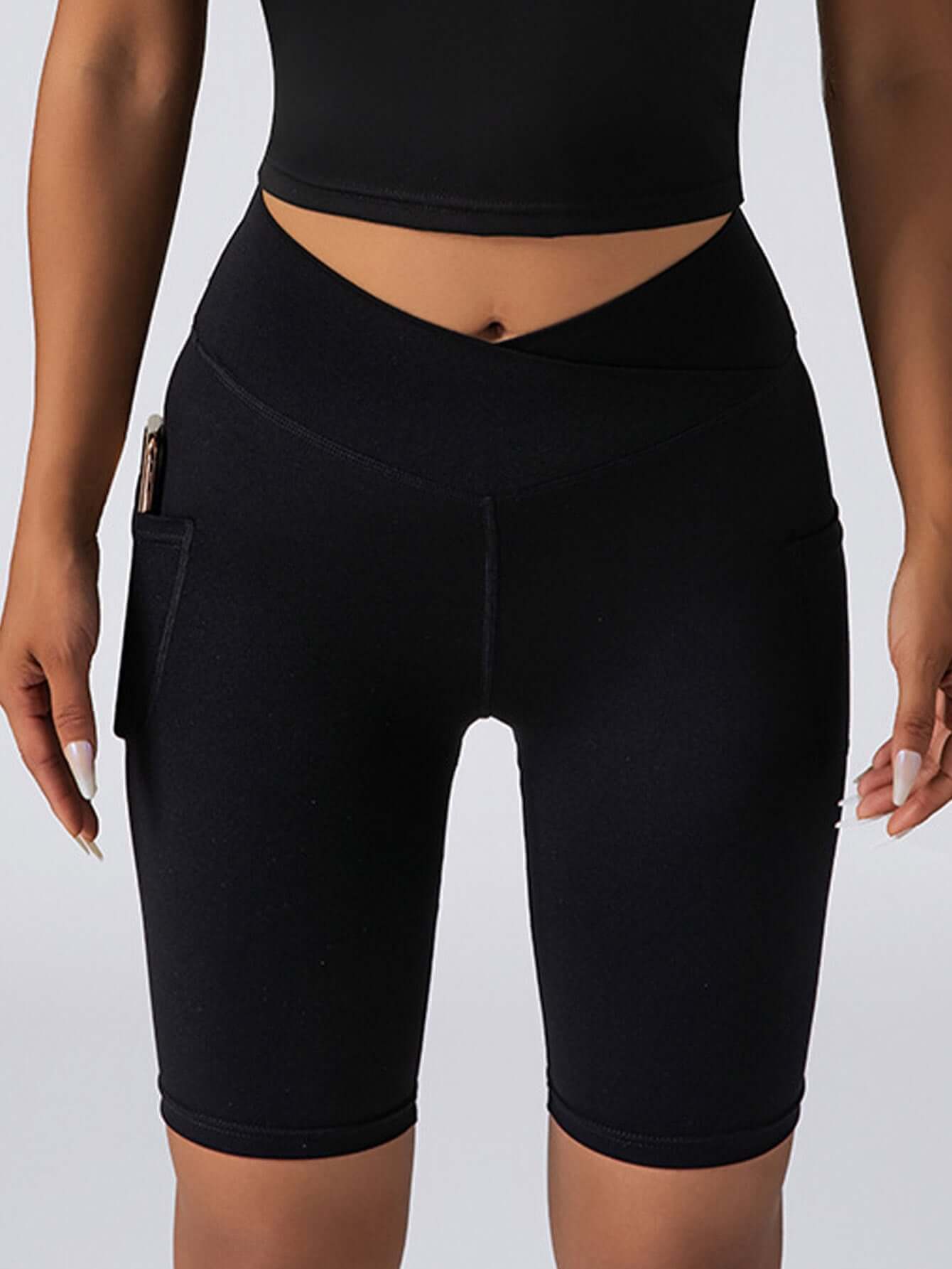 Biker Shorts Women Tummy Control  No Seam High Waist Yoga Gym Workout Running Volleyball Shorts With Pockets eprolo