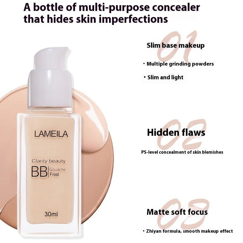 LaMeiLa Liquid Foundation Moisturizing Concealer Long-lasting Finishing Natural eprolo