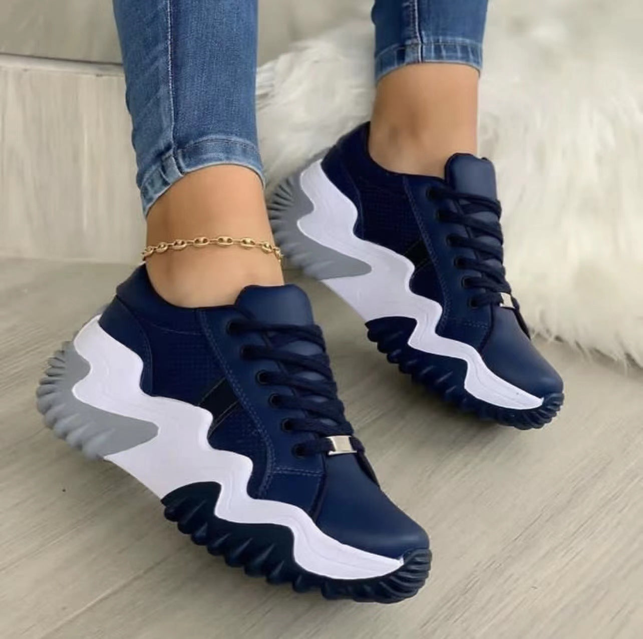 Women Shoes Lace-up Sports Sneakers eprolo