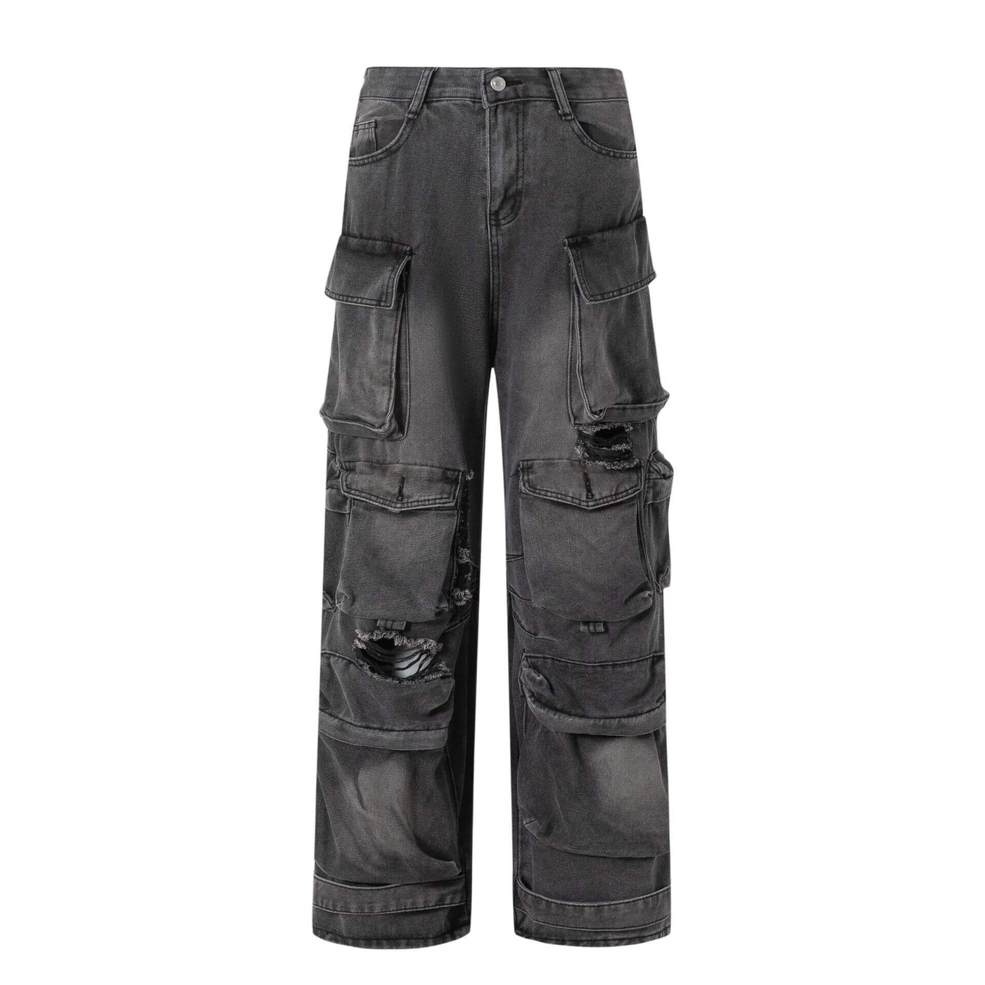 Women's New Cargo Pocket Denim Trousers Dropshipman