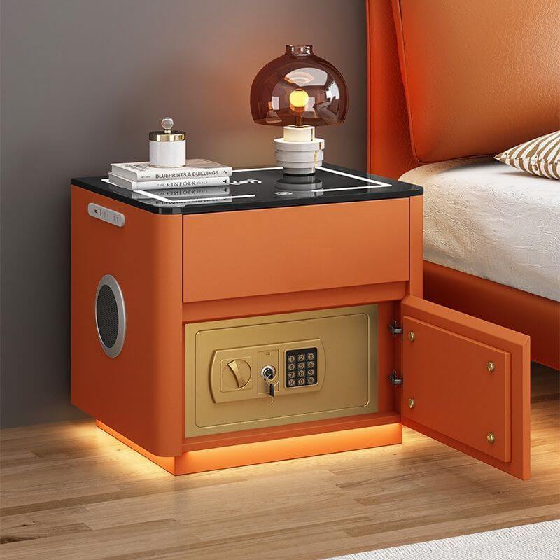 Home Bedroom Multi-functional Smart Safe Bedside Table Wireless Integrated Charging Safe eprolo
