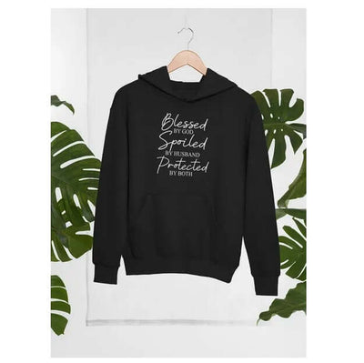 Blessed By God Spoiled By Husband Protected By Both Hoodie eprolo