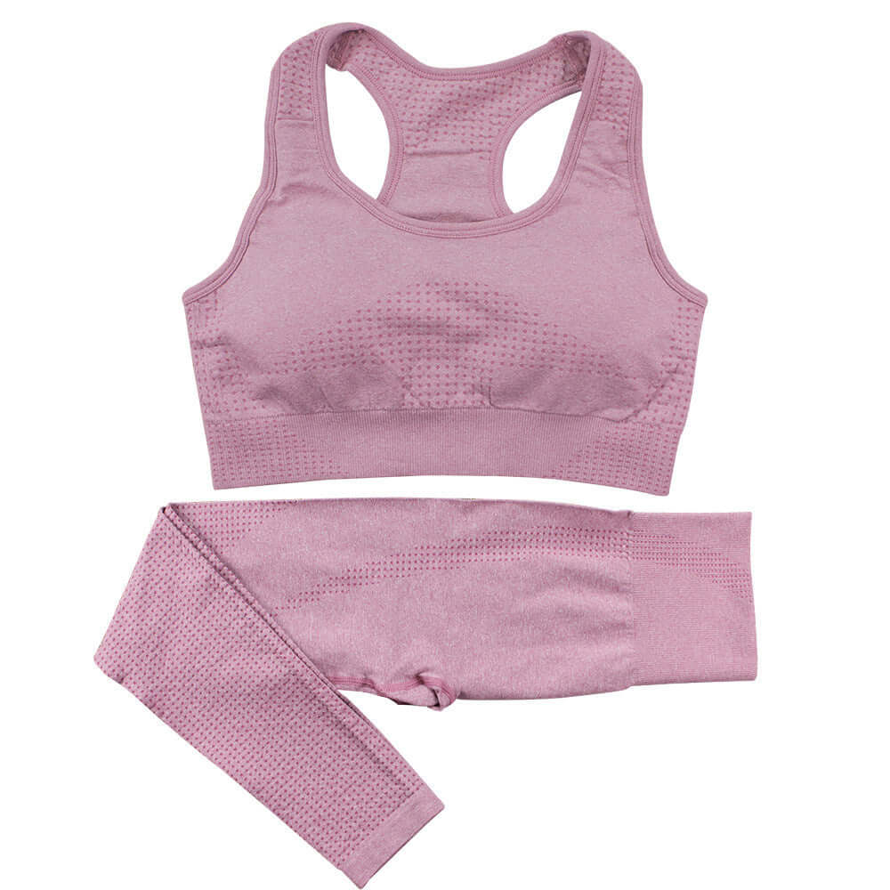 2PCS Seamless Yoga Set Women Tracksuit High Waist Leggings Workout Sportswear Gym Clothing Fitness Crop Top Sports Suits Gym Set eprolo