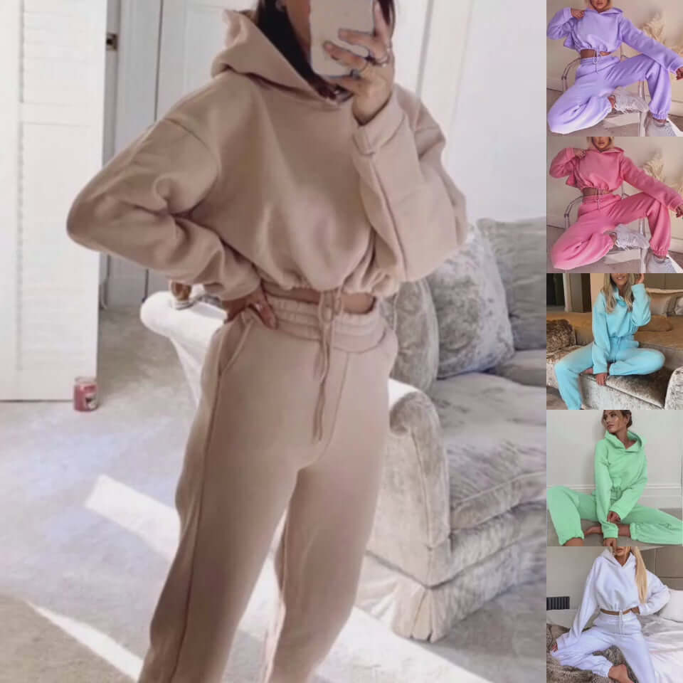 Jogging Suits For Women 2 Piece Sweatsuits Tracksuits Sexy Long Sleeve HoodieCasual Fitness Sportswear eprolo