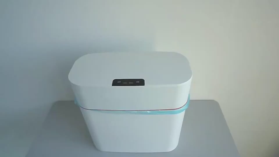 Smart Trash Can With Lid For Bedroom And Living Room Kitchen Storage Box Trash Can Induction Small Car Box Automatic Smart Dustbin Smart Trash Bin eprolo video