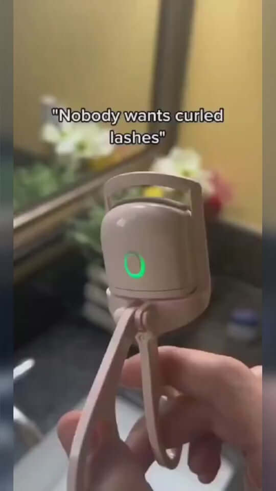 Thermal eyelash curler tool with handheld design and heat function