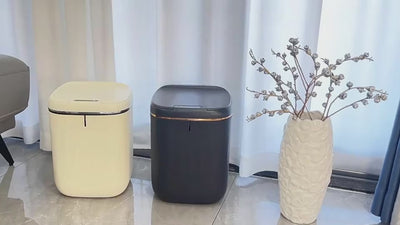 Smart Trash Can With Lid For Bedroom And Living Room Kitchen Storage Box Trash Can Induction Small Car Box Automatic Smart Dustbin Smart Trash Bin eprolo video