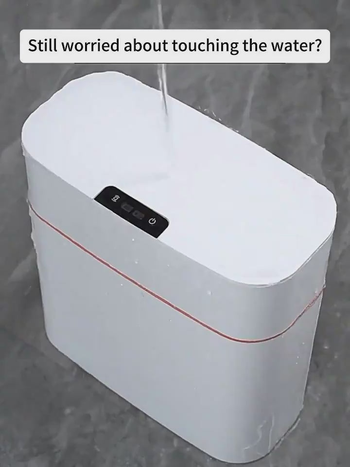Smart Trash Can With Lid For Bedroom And Living Room Kitchen Storage Box Trash Can Induction Small Car Box Automatic Smart Dustbin Smart Trash Bin eprolo video